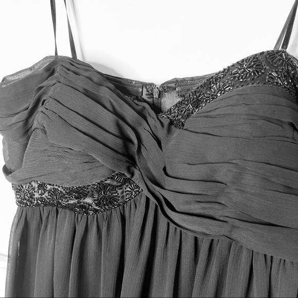 NWT London Style Black Beaded Strapless Cocktail Dress SZ 14 - Picture 2 of 9